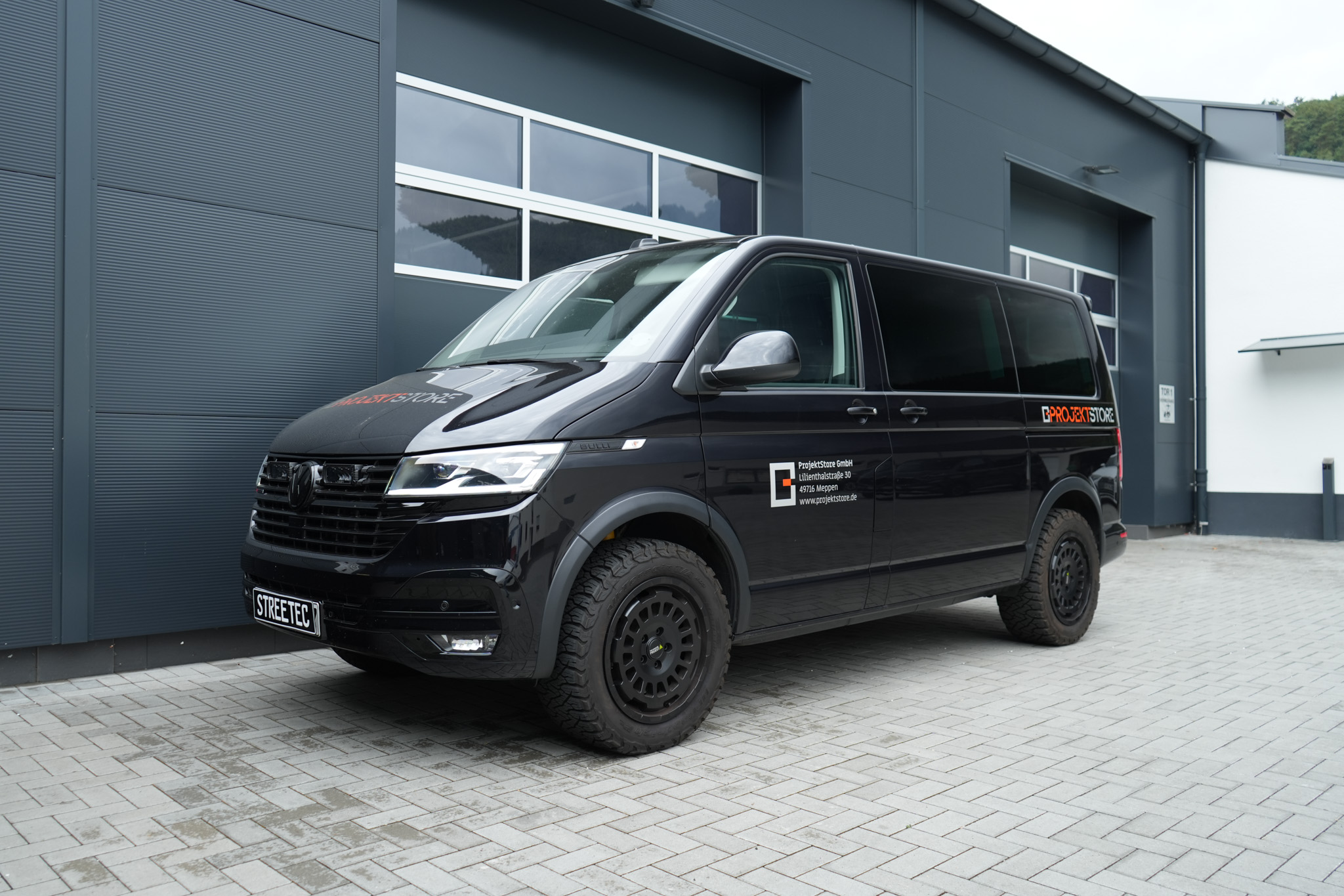 VW T6.1 Black Twin Monotube - Projekt Bild