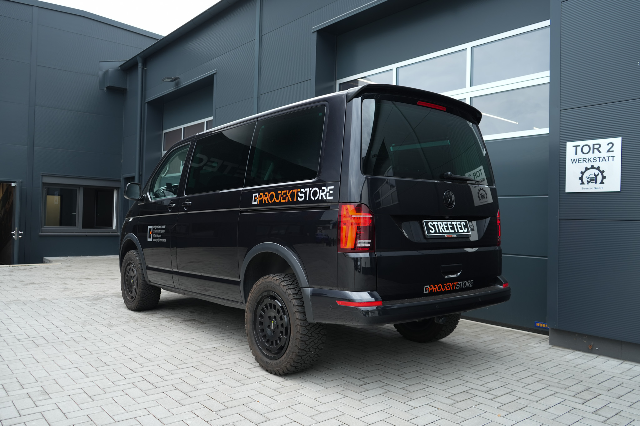 VW T6.1 Black Twin Monotube - Projekt Bild